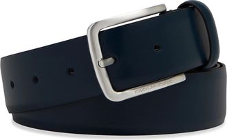 Piquadro Riem van volnerfleer met gesp - Heren - Riemen - Blauw - ONE Size - Leer - Accessoires