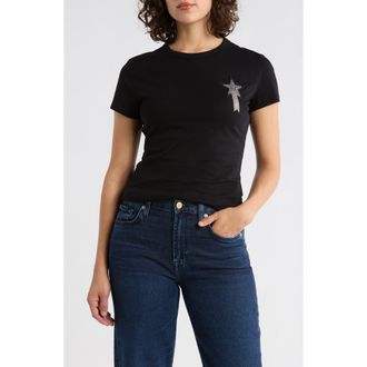 Boss Orange by Hugo Boss Rhinestone Embellished Short Sleeve T-Shirt in Black at Nordstrom Rack, Size X-Small
