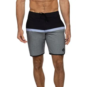Travis Mathew Level Five Heat Board Shorts in Black at Nordstrom, Size 34