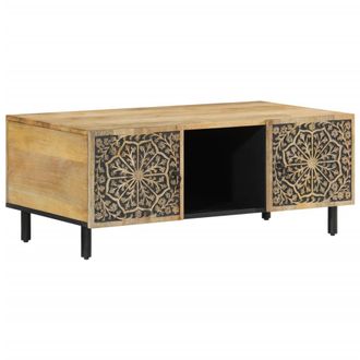vidaXL Mesa De Centro De Madera Maciza Mango 100x54x40 Cm Vidaxl