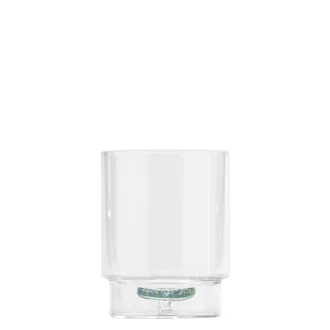 Zafferano Teca Terrazzo Set 6 Tumbler In Vetro Borosilicato Doppia Parete Blu-verde Design Artigianale Con Decorazioni Astratte Interne Integrata