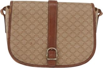 Celine Vintage Macadam Canvas Beige Canvas Backpack Bag (Pre-Owned)