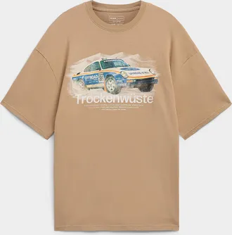 Djab Mens Vintage car washed graphic T-shirt Oversized fit