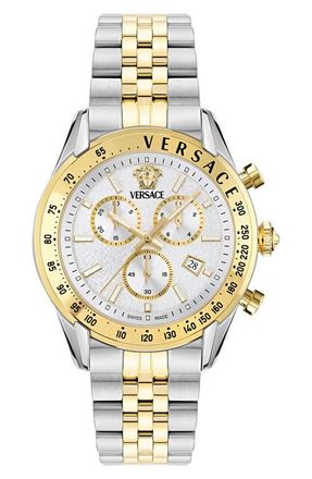 Versace Master Chronograph Two-Tone Bracelet Watch, 44mm in Two Tone at Nordstrom
