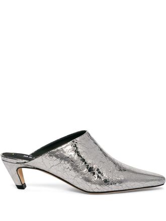 Msgm Mules metallizzate - Argento