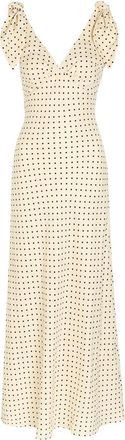 Faithfull The Brand Solana Polka dot Linen Maxi Dress - Cream - S (UK8-10 / S)