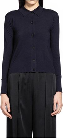 Max Mara Mxmmedeola Gebreid Poloshirt - Dames - Vesten - Zwart - S - Wol - Truien & Vesten