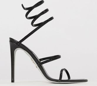 Rene Caovilla Sandalo Cleo in raso con cristalli e strass