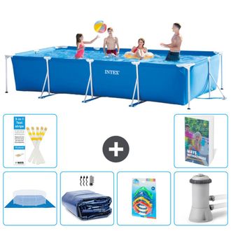 Intex Piscina Con Estructura Rectangular - 450x220x84 Cm - 7-piezas S46