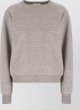 The Row cotton blend crew neck sweatshirt long sleeves