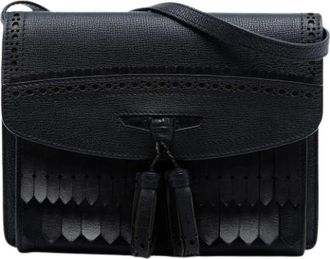 Burberry Pre-owned Cross Body Bags, female, Black, Size: ONE SIZE Pre-owned The Macken Crossbody Bag