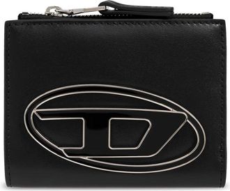 Diesel Portemonnee 1DR Bi-Fold ZIP II - Dames - Portefeuilles - Zwart - ONE Size - Leer - Accessoires