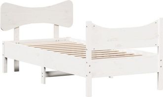 vidaXL Vidaxl - Estructura De Cama Sin Colch&oacute;n Madera De Pino Blanca 90x200 Cm