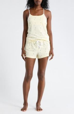 Calvin Klein Stretch Cotton Camisole & Shorts Pajamas in Large Tossed Uppercase at Nordstrom Rack, Size X-Large