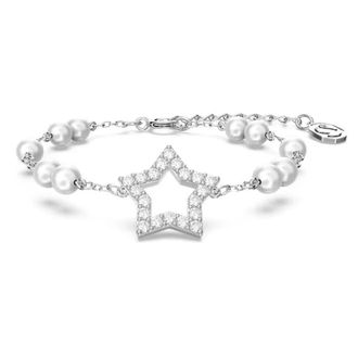 Swarovski Kristallen Parel Armband - Dames - Armbanden - Grijs - ONE Size - Accessoires