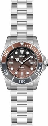 Invicta Pro Diver 50900 Herenhorloge - Quartz Uurwerk - Roestvrij Staal met Bruine Wijzerplaat - 42 mm