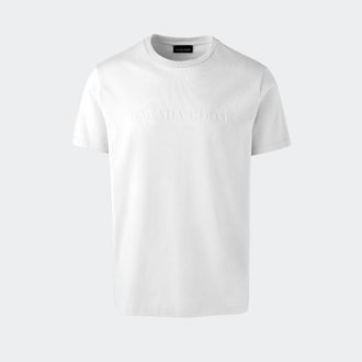 Canada Goose Emersen Embossed Crewneck T-Shirt (Men, White, XXL)