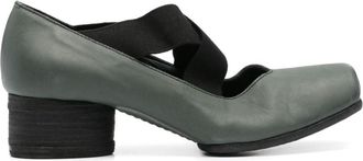 Uma Wang 50mm leather pumps - women - Calf Leather/Calf Leather/Calf Leather - 37 - Green