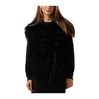 Ibana Gilet met Franjes - Dames - Bodywarmers - Zwart - XS - Jassen