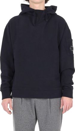 C.P. Company Brushed Cotton Hoodie with Iconic Lens Detail