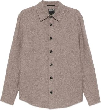 Ermenegildo Zegna Camicia con bottoni - Marrone