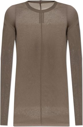 Rick Owens Rib LS T - Heren - Longsleeves - Grijs - S - Tops