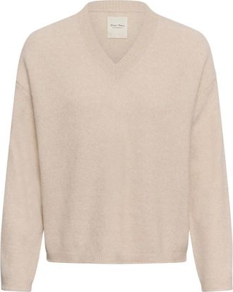 Part Two V-hals gebreid - Dames - V-hals truien - Beige - M - Truien & Vesten