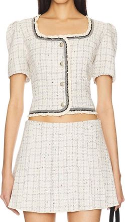 Astr Zoela Jacket Top In Cream
