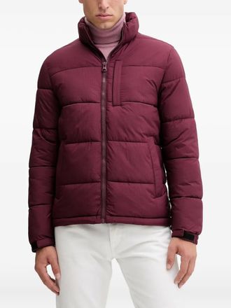 Benetton zip-up padded jacket - men - Polyester/Polyester/Polyamide - M - Red