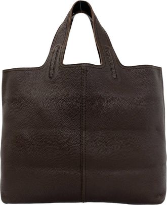 Bottega Veneta Brown Leather Handbag Tote Bag (Pre-Owned)