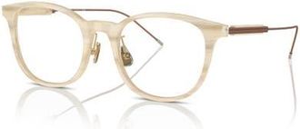Brunello Cucinelli 51mm Rectangle optical glasses in Beige at Nordstrom