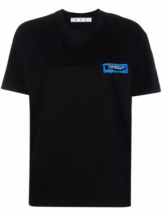 Off-white painted Arrows-print T-shirt - women - Cotton - S - Black