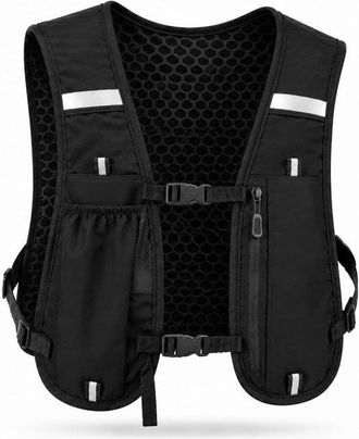 OEM Chaleco Unisex Para Correr, Ajustable Y Transpirable, 3 Bolsillos De Almacenamiento Y Detalles Reflectantes, Ciclismo Y Maratones, Vegetal
