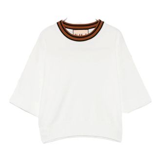 Plan C Plan C, Dames, Tops, Wit, Maat: XS Katoen