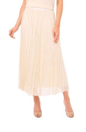 Halogen Metallic Pleated Skirt in Soft Gold at Nordstrom Rack, Size X-Large