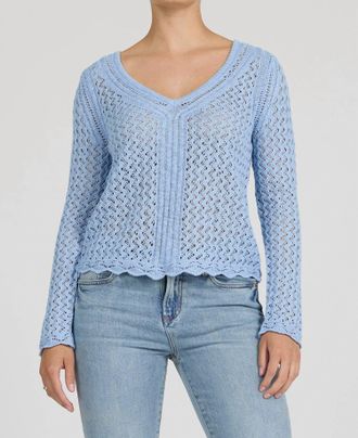 Dear John Denim Vivi Crochet Sweater In Skyway