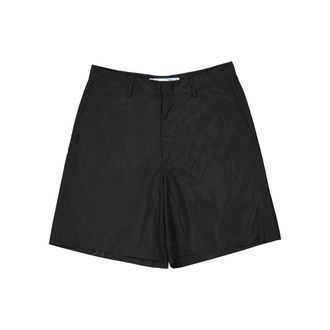 Off-white Black Polyester Short And Mini Mens Shorts