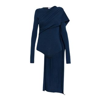 Off-white Tops, Dames, Blauw, XS, Body met brede riem