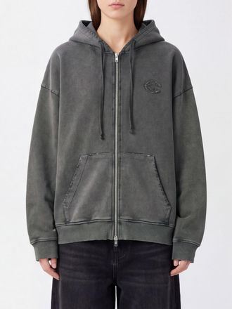 Camperlab Felpa oversize in cotone con cappuccio, zip e tasca a marsupio