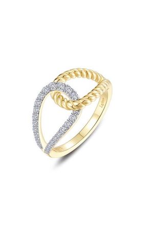 Lafonn Lovers Knot Pav&eacute; Simulated Diamond Ring in White at Nordstrom, Size 6