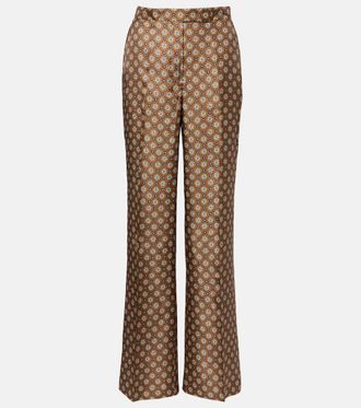 Dorothee Schumacher Graphic Dreams printed silk twill palazzo pants