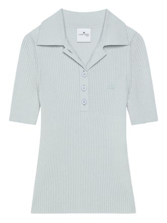 Courr&egrave;ges Signature Rib Knit Polo
