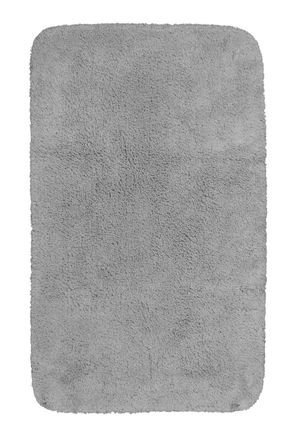 Wecon Home Alfombra de ba&ntilde;o suave algod&oacute;n gris claro 60x100