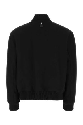 Alyx Mens Black Wool Blend Bomber Jacket Blk0001 Giubbini