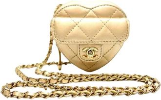 Chanel Pre-owned Fur Mini Bag - Dames - Vintage Mini Tas - Geel - ONE Size - Vintage
