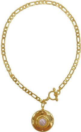 Adornia Mother of Pearl Pendant Toggle Necklace in White at Nordstrom Rack