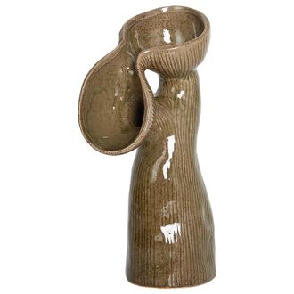 Beliani Jarr&oacute;n Decorativo Gres Sala De Estar Dormitorio Accesorios Impermeable Verde Calamus