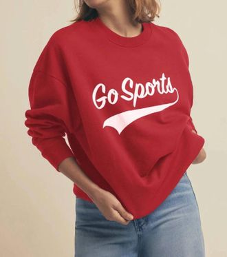 Favorite Daughter Go Sports Sweatshirt In Red