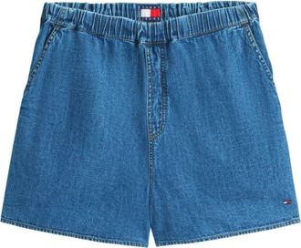 Tommy Jeans Chambray Loose Shorts - Dames - Denim shorts - Blauw - S - Katoen - Korte Broeken