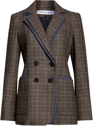 Veronica Beard Hedi Plaid Dickey Jacket in Charcoal Multi at Nordstrom, Size 00